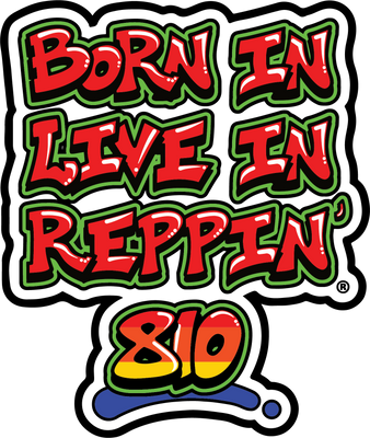 Born In Live In Reppin' 810 sticker