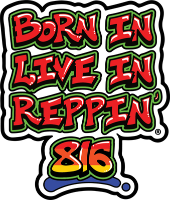 Born In Live In Reppin' 816 sticker