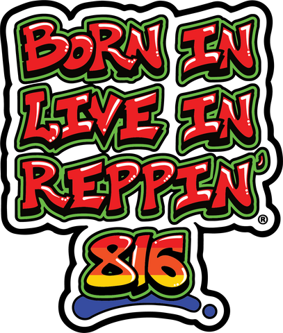 Born In Live In Reppin' 816 sticker