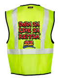 Lime Born In Live In Reppin' 212 Safety Vest Back