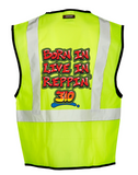 Lime Born In Live In Reppin' 310 Safety Vest Back