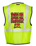Lime Born In Live In Reppin' 313 Safety Vest Back