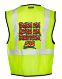Lime Born In Live In Reppin' 505 Safety Vest Back