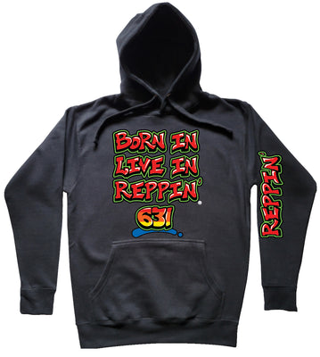 Black Born In Live In Reppin' 631 hoodie