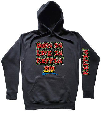 Black Born In Live In Reppin' 810 hoodie