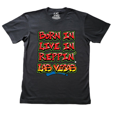 Black Born In Live In Reppin' Las Vegas t-shirt
