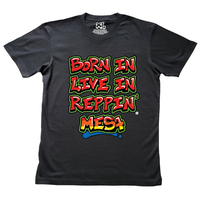 Black Born In Live In Reppin' Mesa t-shirt