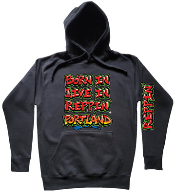 Black Born In Live In Reppin' Portland hoodie