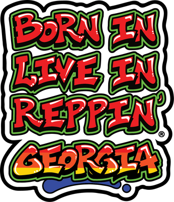 Born In Live In Reppin' Georgia sticker