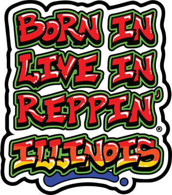 Born In Live In Reppin' Illinois sticker