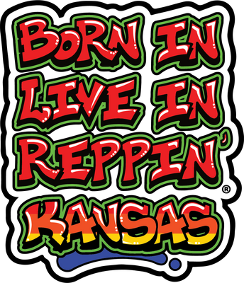 Born In Live In Reppin' Kansas sticker