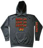Charcoal Born In Live In Reppin' 313 hoodie