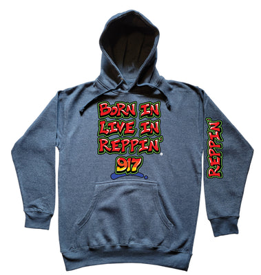 Blue Born In Live In Reppin' 917 hoodie