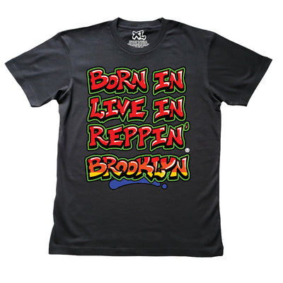 Black Born In Live In Reppin' Brooklyn t-shirt
