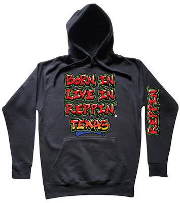 Black Born In Live In Reppin' Texas hoodie