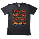 Black Born In Live In Reppin' The USA t-shirt
